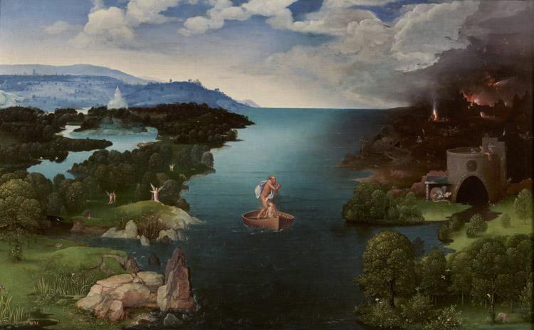 PATENIER, Joachim Landscape with Charon's Bark (mk08) oil painting image